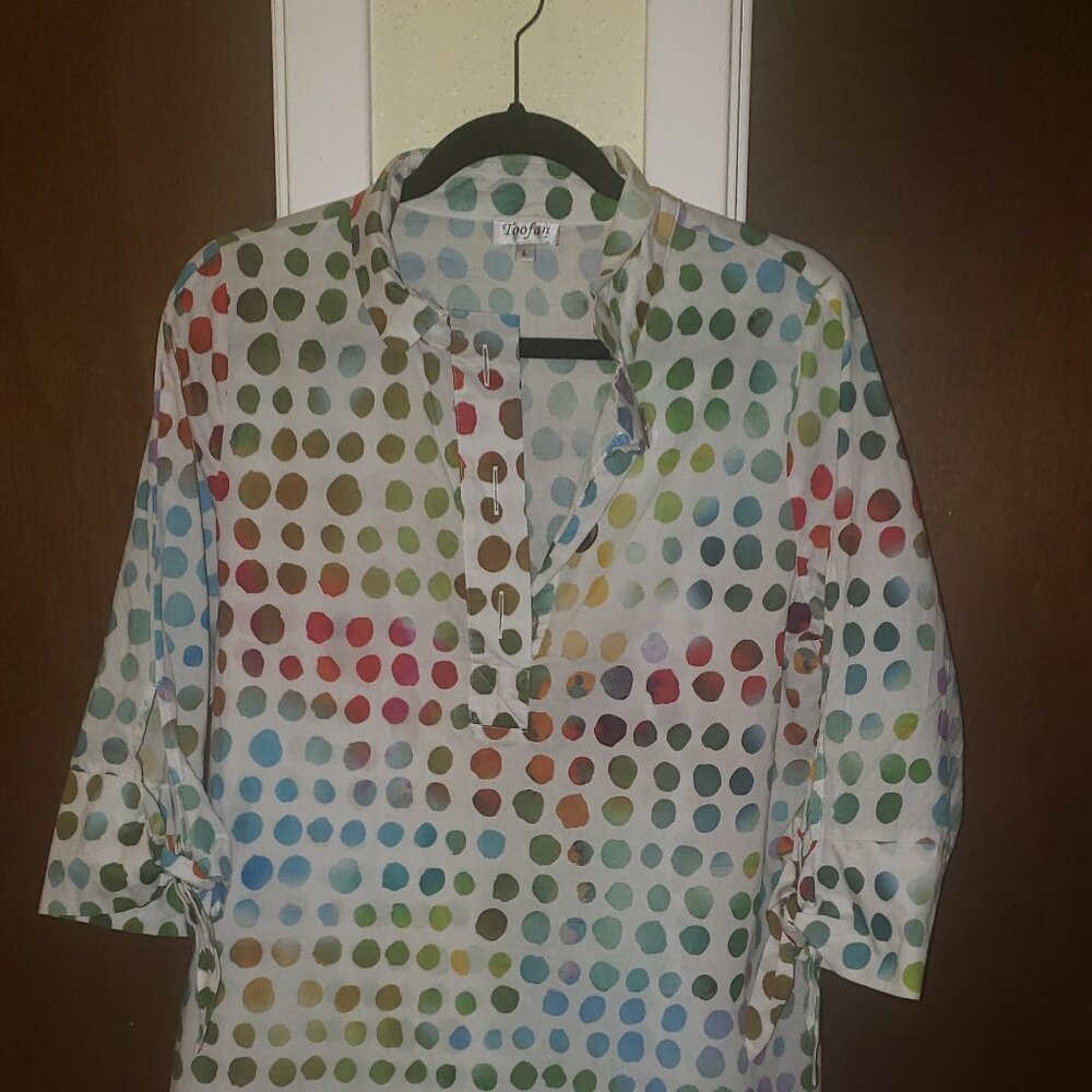 Multicolor polka dot (watercolor) long shirt